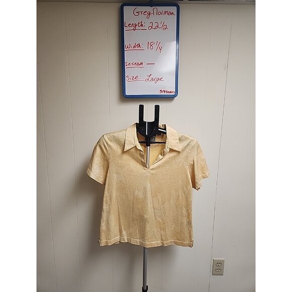 GREG NORMAN LADIES GOLF POLO - Yellow (L) - Picture 1 of 9